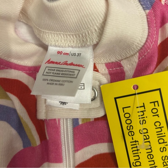 Hanna Andersson Hello Rainbow sleeper size 90/3T girls NWT - Picture 3 of 5